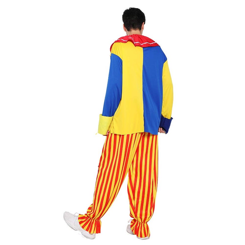 EraSpooky Adult Circus Clown Costume Colorful Suit Halloween Party Joker Role Play - Image 5